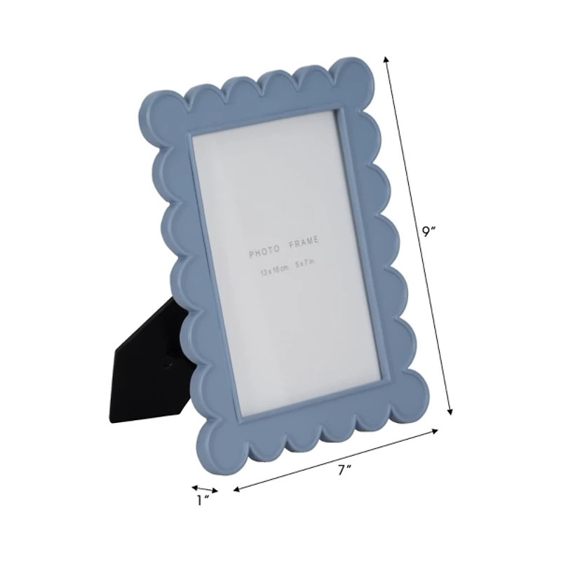Blue Scalloped Picture Frame