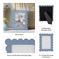 Blue Scalloped Picture Frame