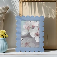 Blue Scalloped Picture Frame
