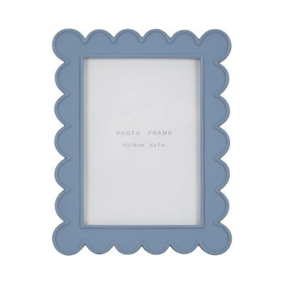 Blue Scalloped Picture Frame