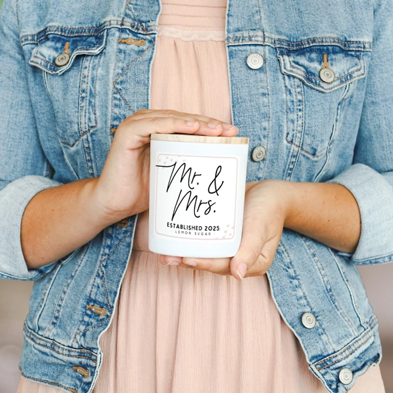 Mr. and Mrs. Est 2025 2-Wick Candle