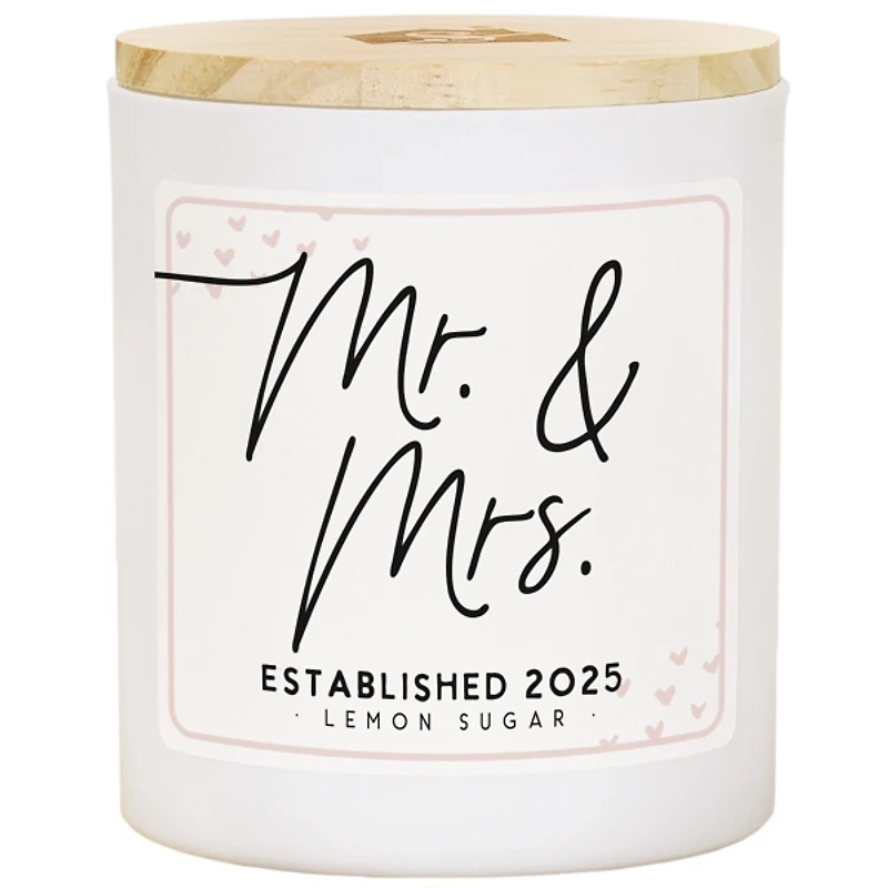 Mr. and Mrs. Est 2025 2-Wick Candle