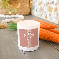 Floral Cross Grapefruit Glow Jar Candle