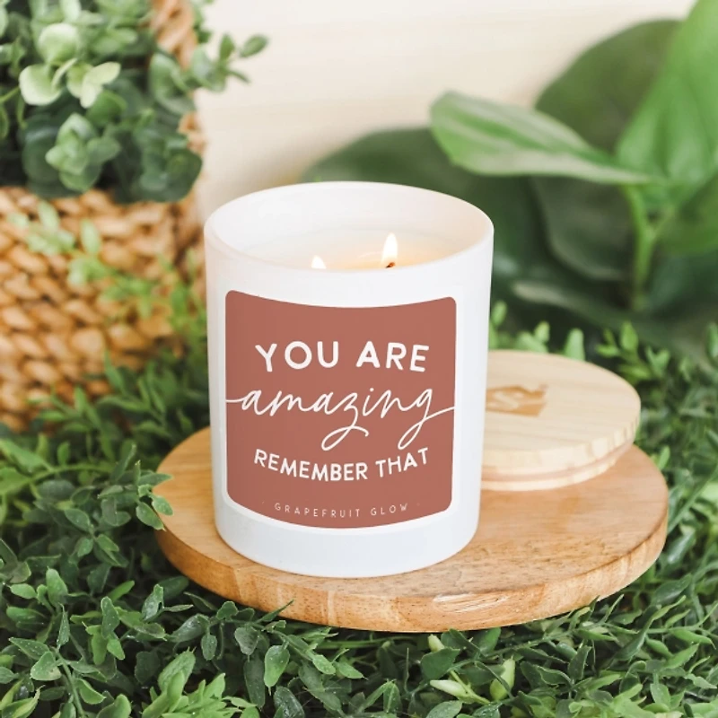 You are Amazing Grapefruit Glow Jar Candle