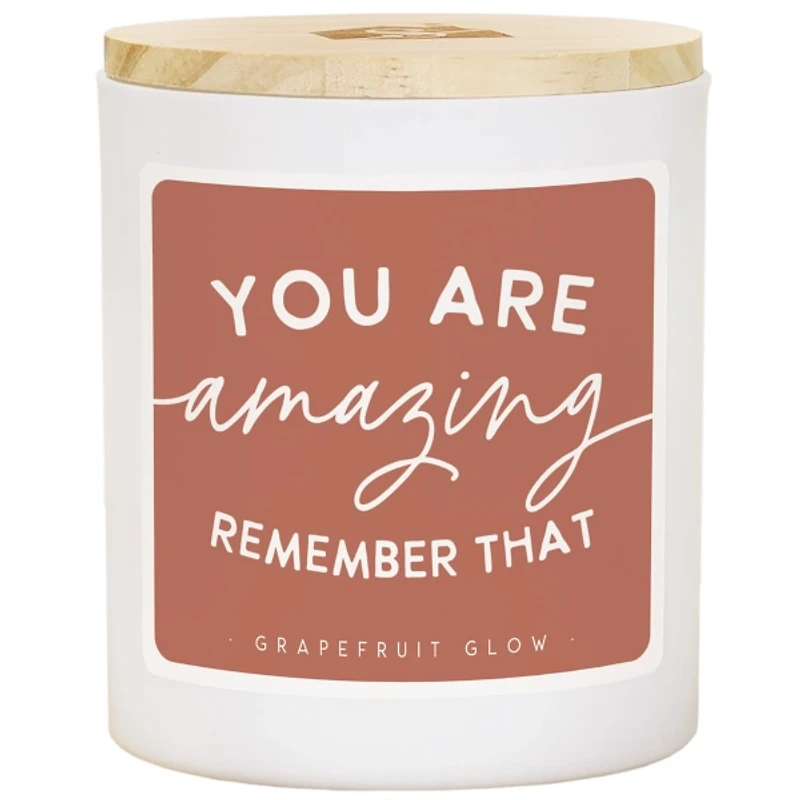 You are Amazing Grapefruit Glow Jar Candle