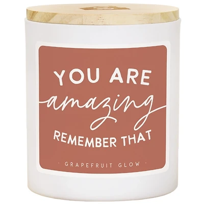 You are Amazing Grapefruit Glow Jar Candle