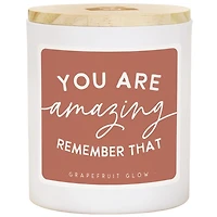 You are Amazing Grapefruit Glow Jar Candle