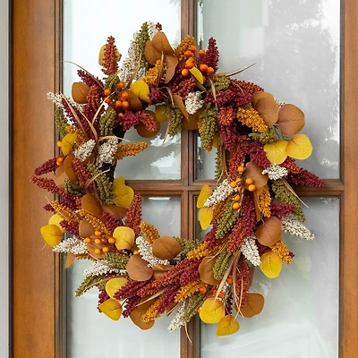 Tricolor Mixed Berry Wreath