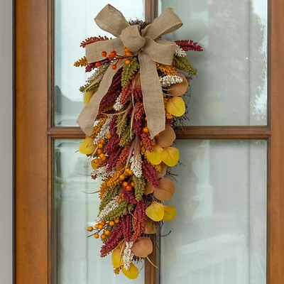 Tricolor Mixed Berry Teardrop Swag