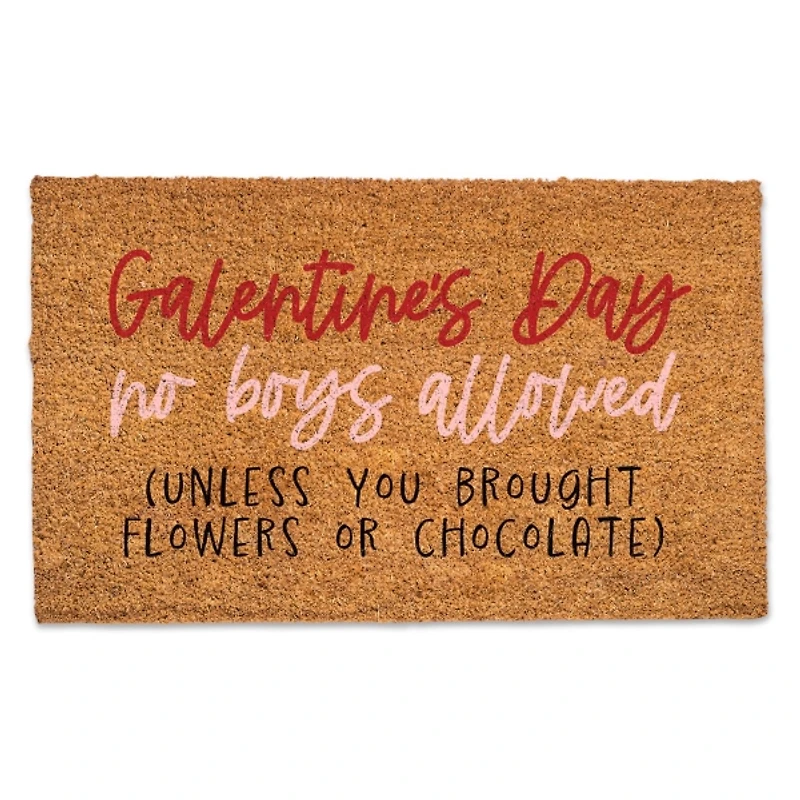 Galentine's Day No Boys Allowed Doormat