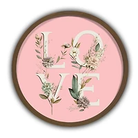 Pink Botanical Love Framed Wall Plaque