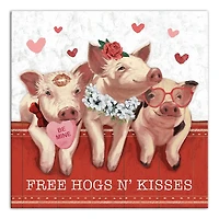 Free Hogs and Kisses Canvas Art Print