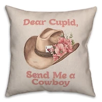 Cupid Send Me a Cowboy Indoor/Outdoor Pillow
