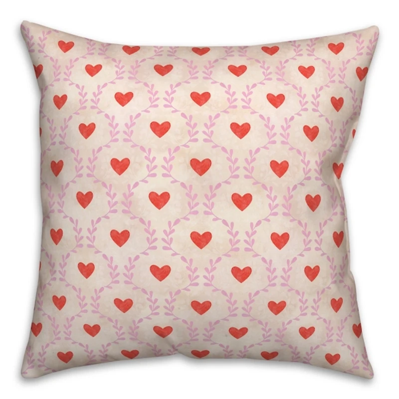 Scallop Heart Pattern Indoor/Outdoor Pillow