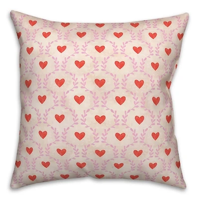 Scallop Heart Pattern Indoor/Outdoor Pillow