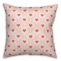 Scallop Heart Pattern Indoor/Outdoor Pillow