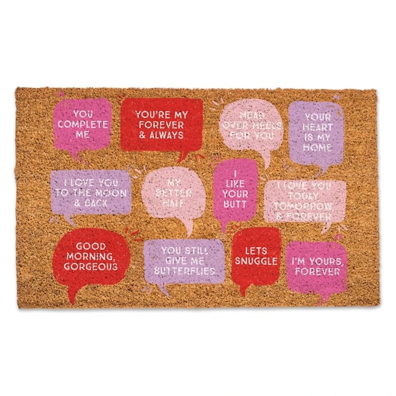 Valentine's Love Phrases Doormat