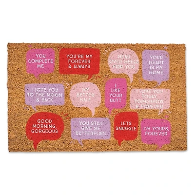 Valentine's Love Phrases Doormat