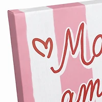 More Amore Per Favore Striped Canvas Art Print