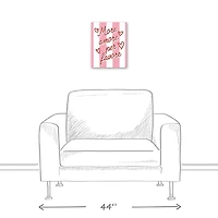 More Amore Per Favore Striped Canvas Art Print