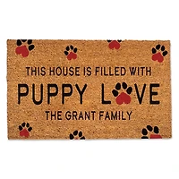 Personalized Puppy Love House Doormat