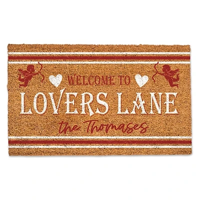 Personalized Welcome to Lovers Lane Doormat