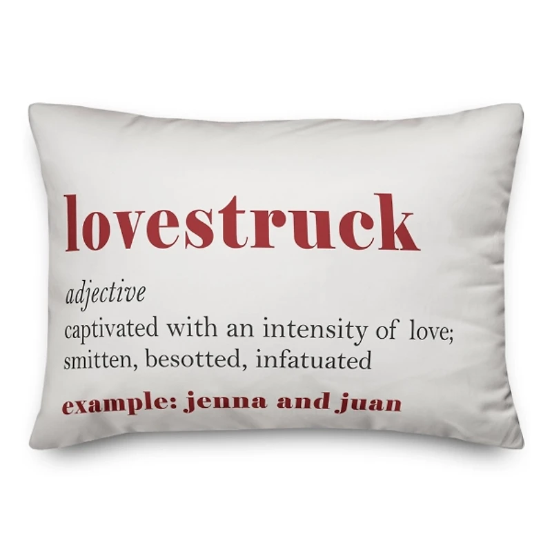 Personalized Lovestruck Definition Pillow