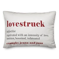 Personalized Lovestruck Definition Pillow