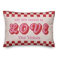 Personalized All We Need Is Love Lumbar Pillow