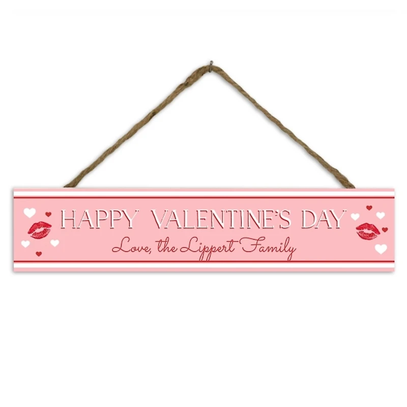 Personalized Happy Valentines Day Wall Sign