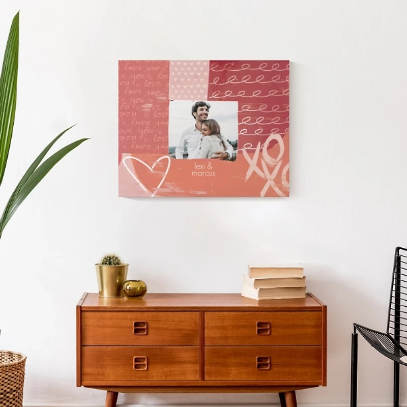 Personalized XOXO Canvas Art Print