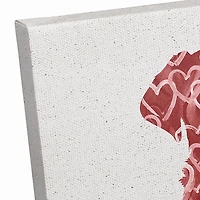 Personalized Four Paws Valentine Canvas Art Print