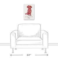 Personalized Four Paws Valentine Canvas Art Print