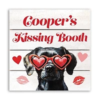 Personalized Puppy Kissing Booth Wall Plaque