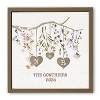 Personalized Wildflower Branch Framed Wall Plaque