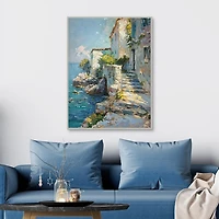Cliffside Homes Framed Canvas Art Print