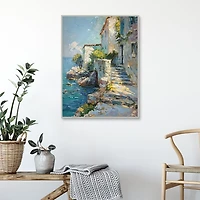 Cliffside Homes Framed Canvas Art Print
