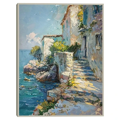 Cliffside Homes Framed Canvas Art Print