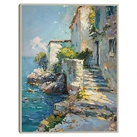 Cliffside Homes Framed Canvas Art Print