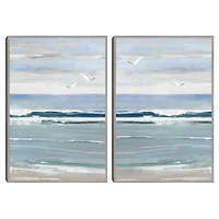 Seagull Bay Framed Canvas Art Prints, Set of 2