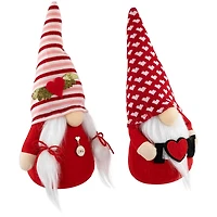 I Heart U Plush Gnome Figuines, Set of 2