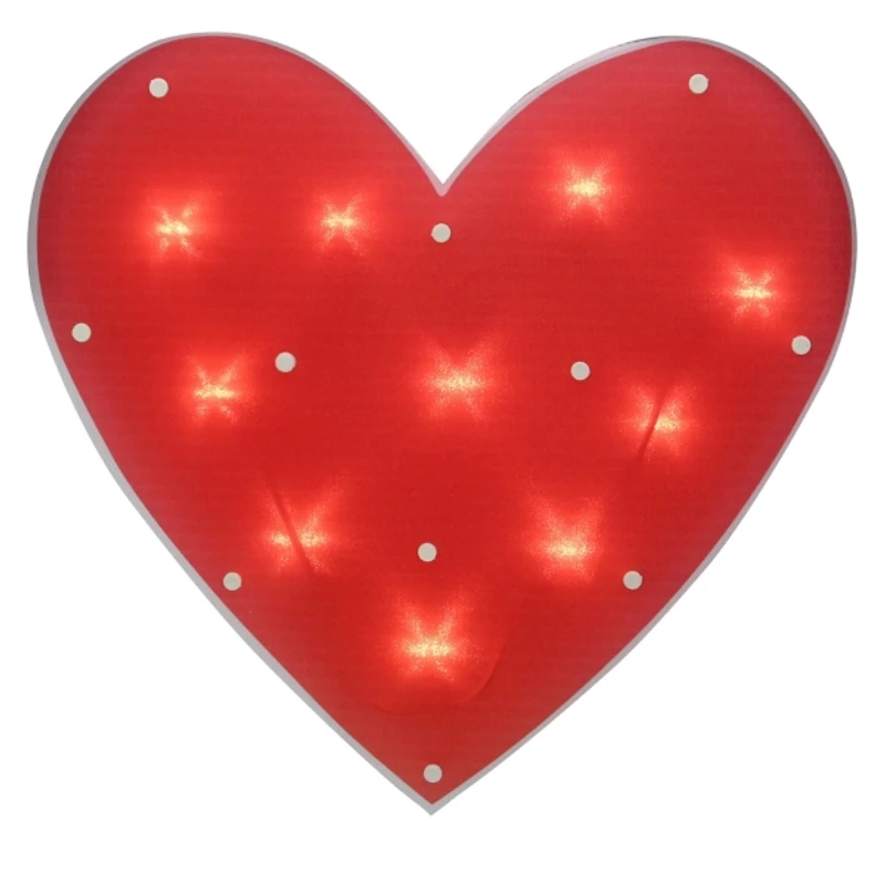 Red LED Heart Window Decoration