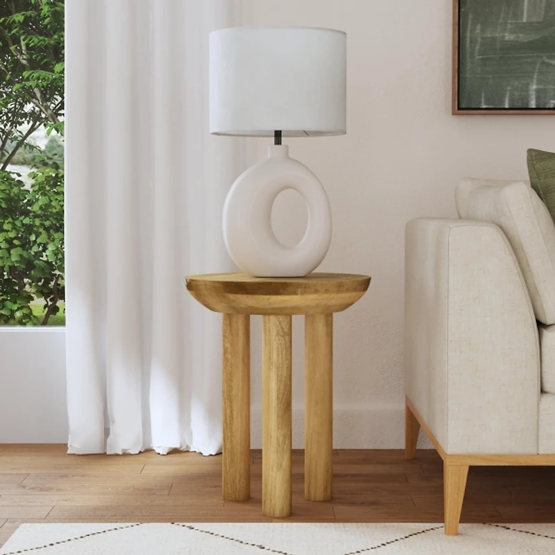 Natural Mango Wood Side Table