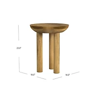 Natural Mango Wood Side Table
