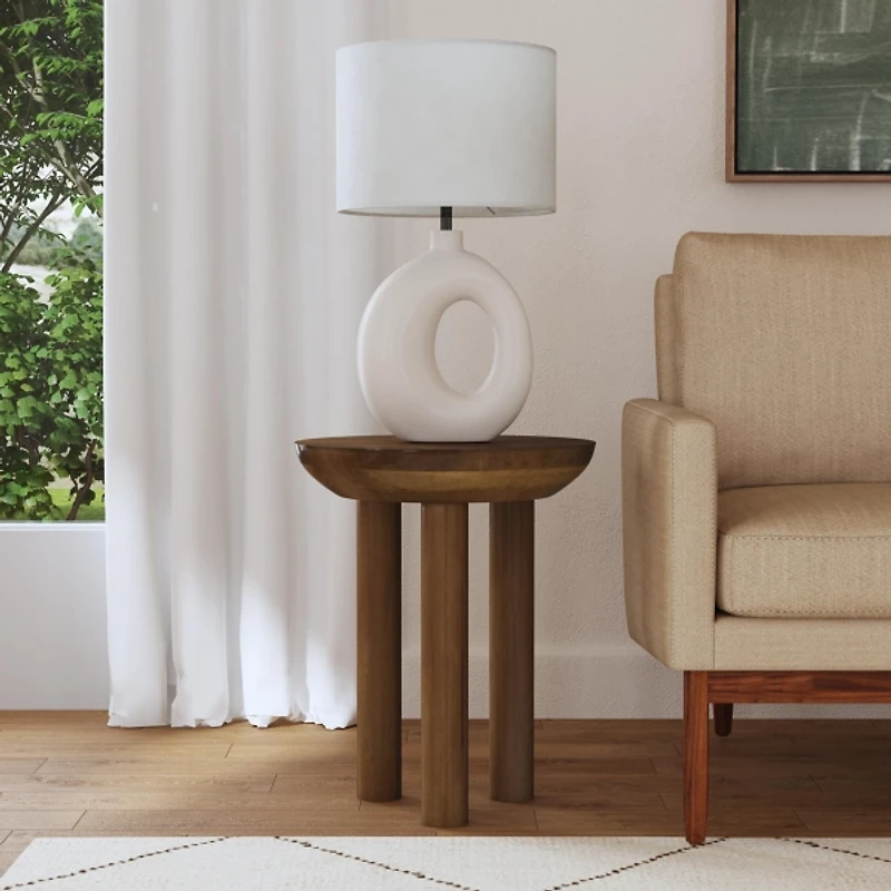 Walnut Mango Wood Side Table