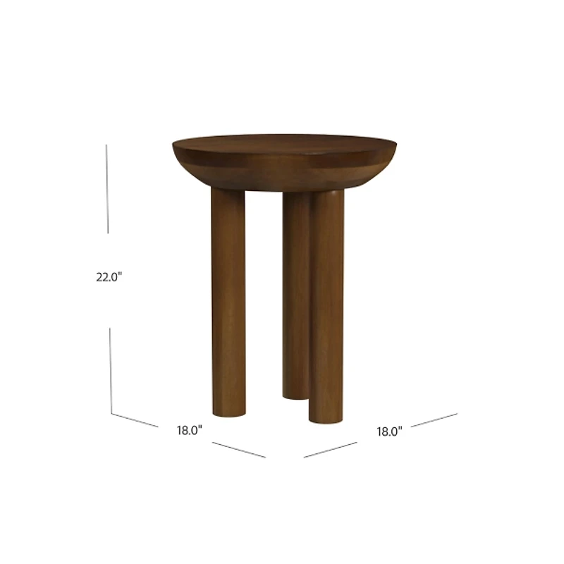 Walnut Mango Wood Side Table