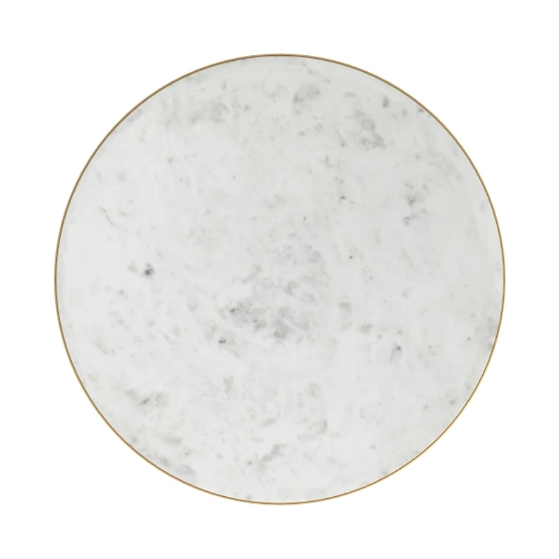 Gold Metal Marble Accent Table