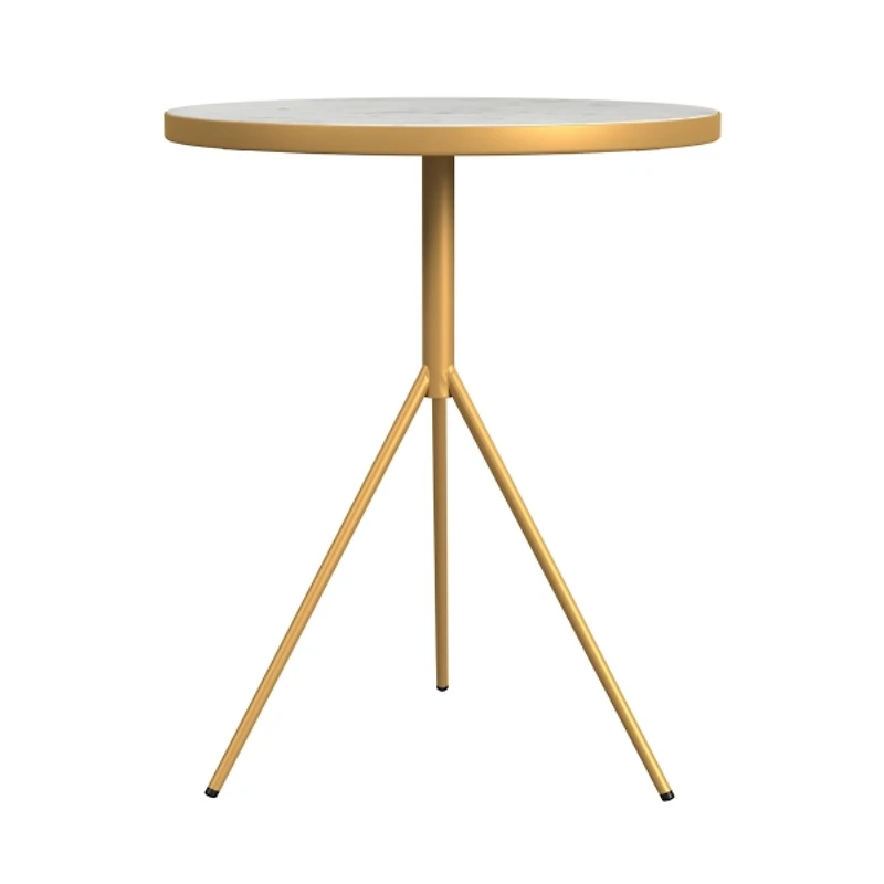 Gold Metal Marble Accent Table