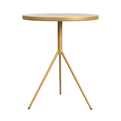 Gold Metal Marble Accent Table