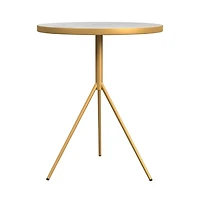 Gold Metal Marble Accent Table